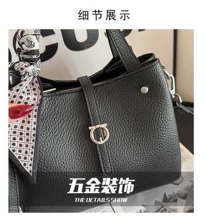 Magnetic Buckle Shoulder Bag Women's Bag 2025 Spring Tote Bag PU One Size