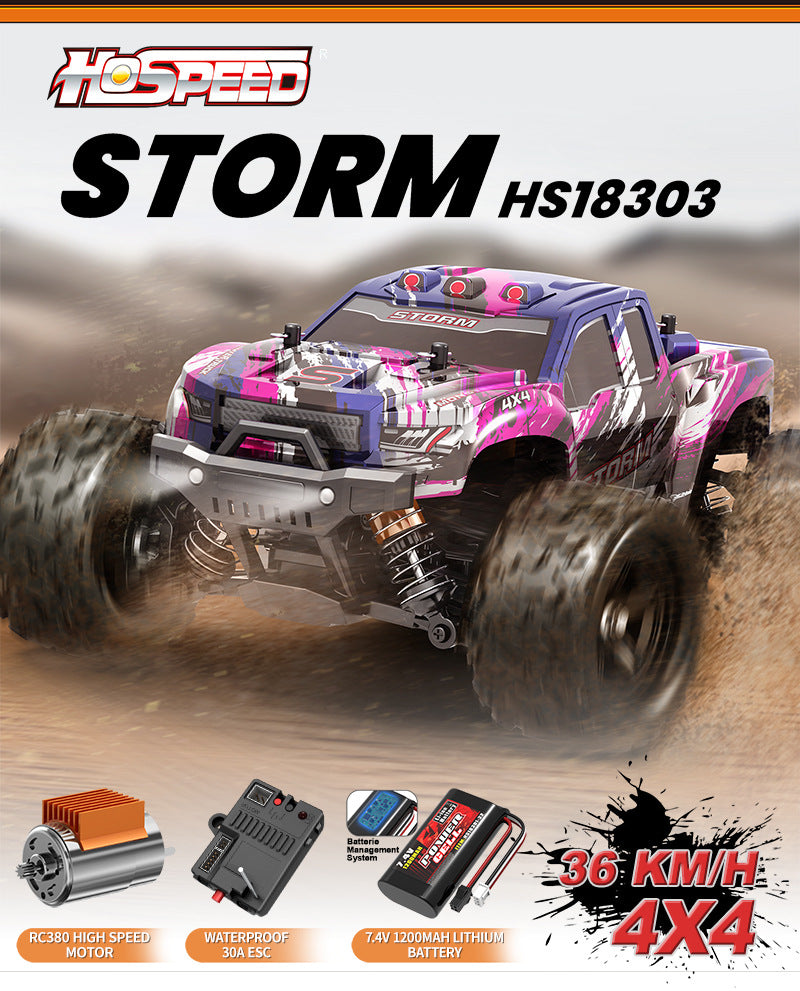 Cross-Border1/18Brushed High-Speed Four-Wheel Drive2.4G Full Scale Professional RC Remote Control Competitive Climbing Off-Road Big Wheel