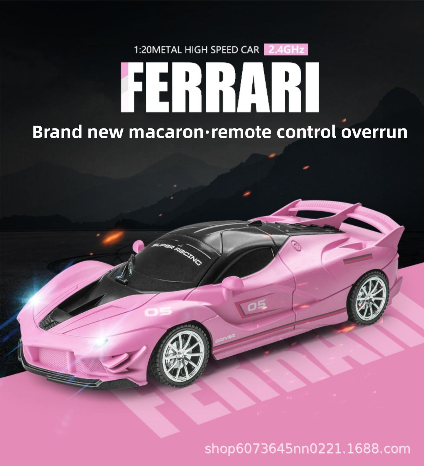 1:18Wireless Remote Control Racing Car High-Speed Drift Charging Light Small Car Boys Children's Toys