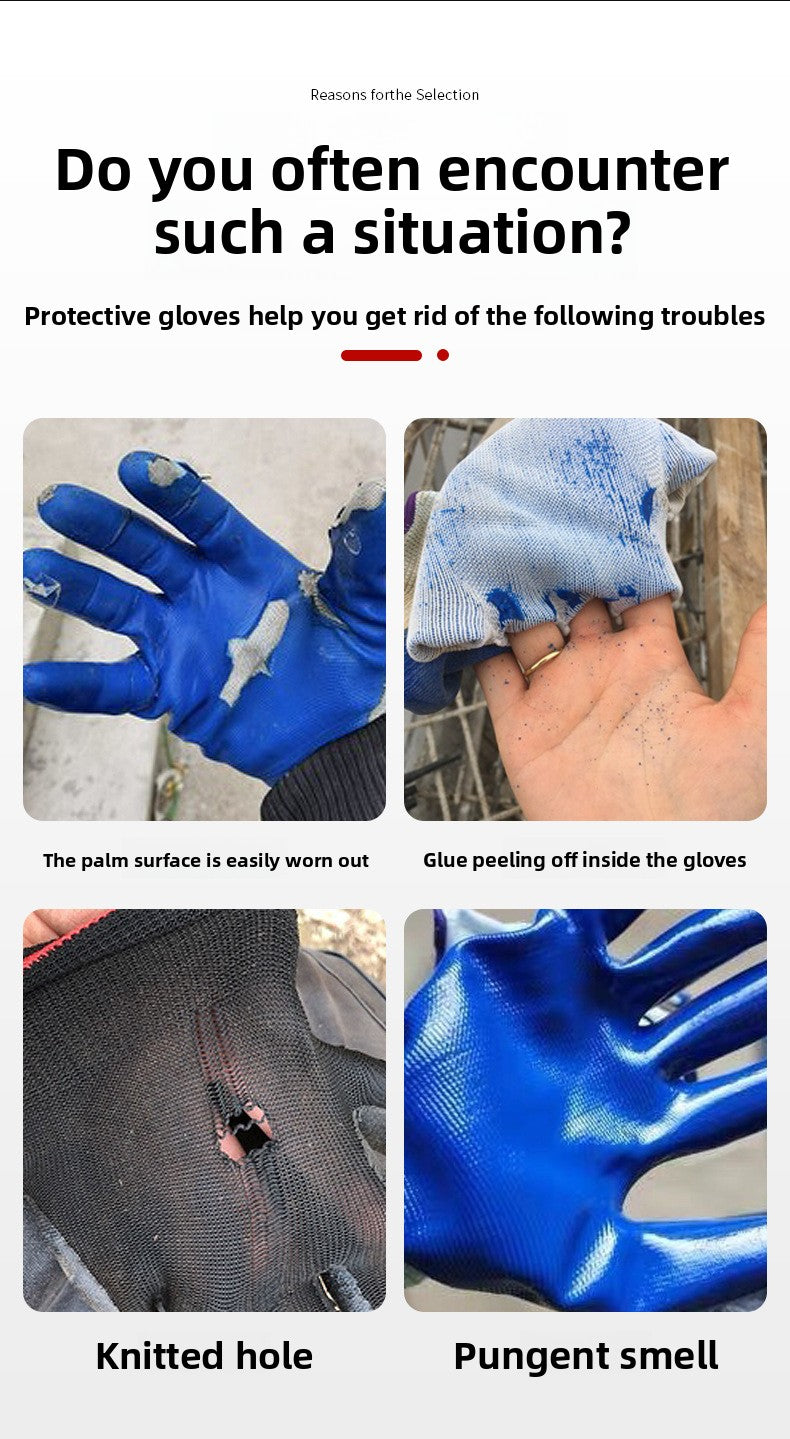 FOR WHOLE SALE ONLY PRICE ON REQUEST                      Labor Protection Gloves Nitrile Oil-Resistant Waterproof Wear-Resistant 13-Pin Black Yarn Rubber Coated Construction Site Work Labor Protection Gloves