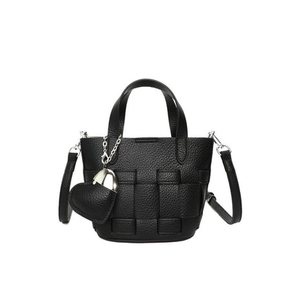 Women's Bag One Size PU Bucket Bag Zipper Shoulder Bag