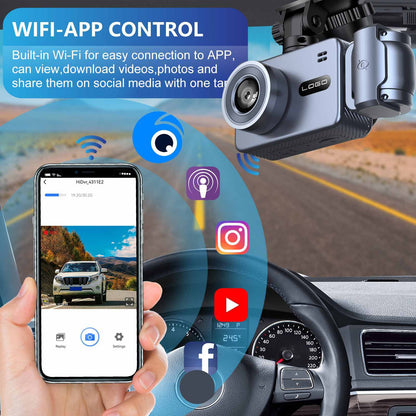 4K New Model Dash Cam Three-Lens Reversing Image WIFI In-Car Driving CARDVR