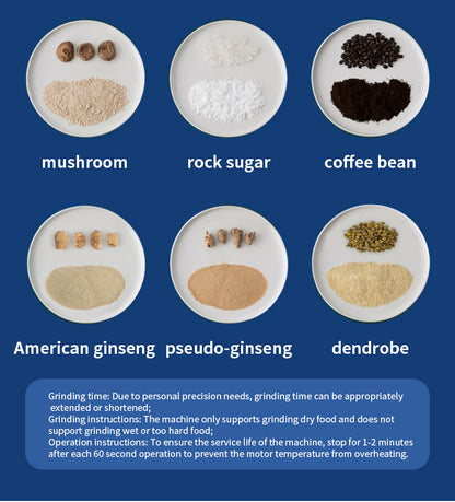 Large Capacity Grinder Household Small Coffee Bean Grinding Cup Grains and Herbs Electric Powder Grinder