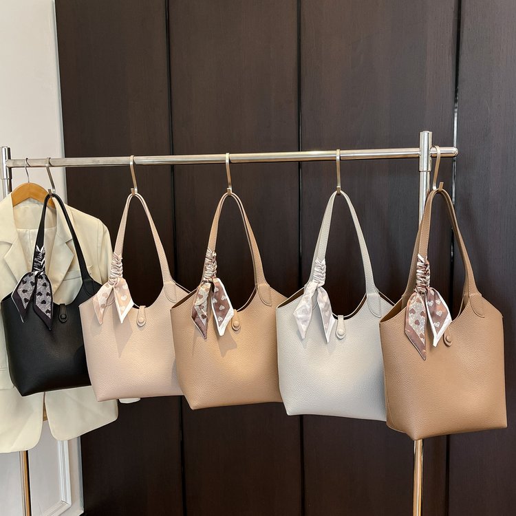 Magnetic Buckle Women's Bag PU Shoulder Bag 2025 Autumn Tote Bag One Size