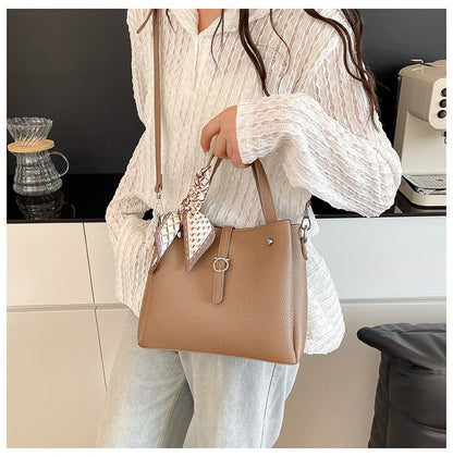 Magnetic Buckle Shoulder Bag Women's Bag 2025 Spring Tote Bag PU One Size