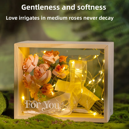 2025New Star Moon Fantasy Purple Star Butterfly Building Block Flower Frame Assembly Toy for Girls' Birthday Gift804233