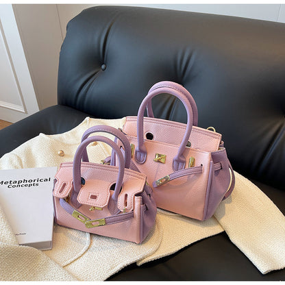 Block Platinum Small Square Handbag for Women