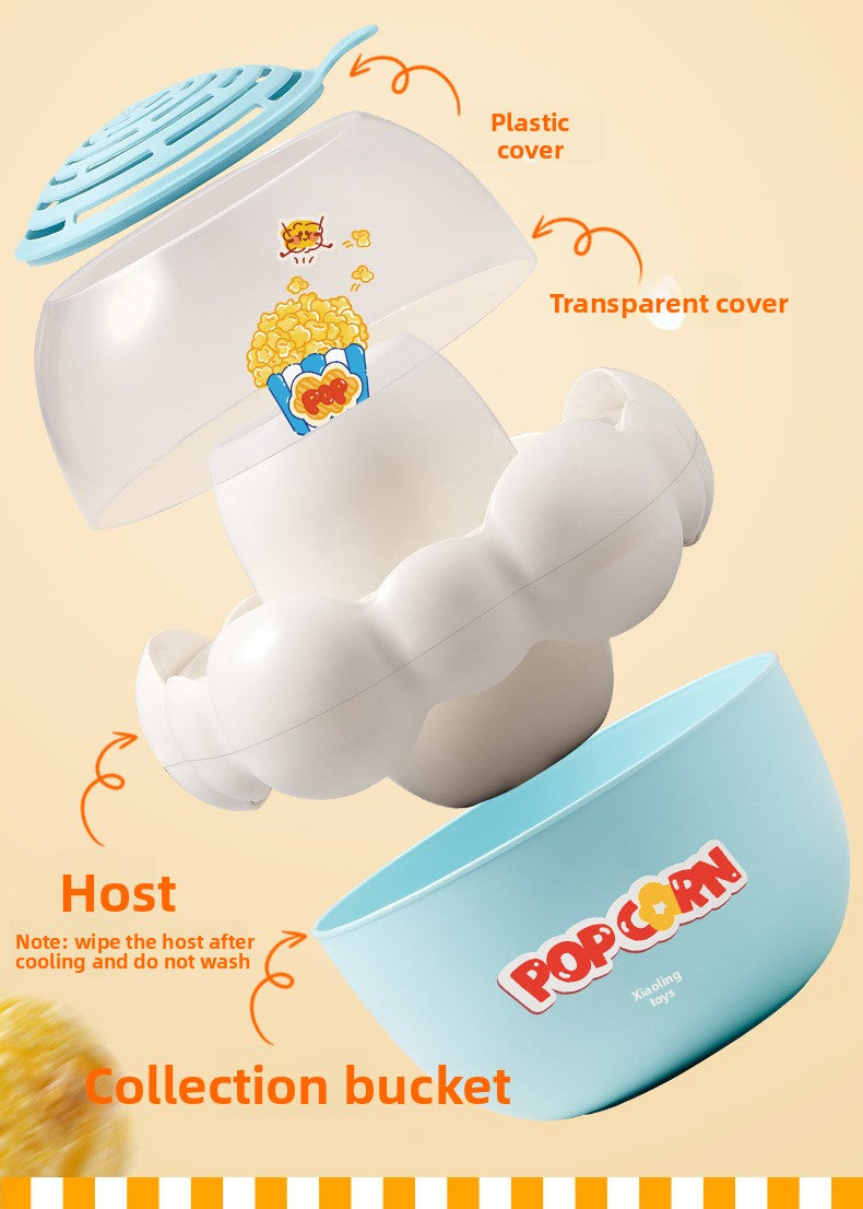 Toys Children's Mini Popcorn Machine Electric Fully Automatic Multi-Functional Small Home Appliance Pretend Play Popcorn Maker for Home Use