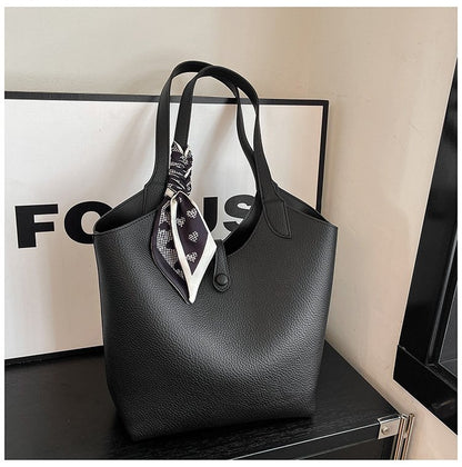 Magnetic Buckle Women's Bag PU Shoulder Bag 2025 Autumn Tote Bag One Size