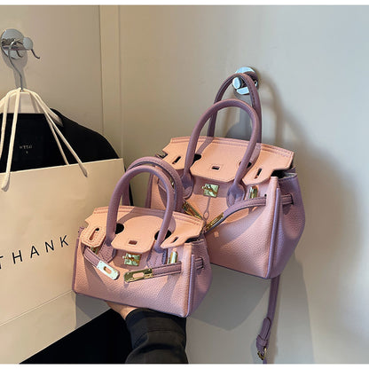 Block Platinum Small Square Handbag for Women