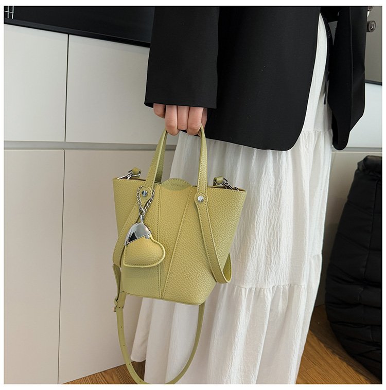 Single Shoulder Bucket Bag PU Zipper 2025 Spring Women's Bag One Size