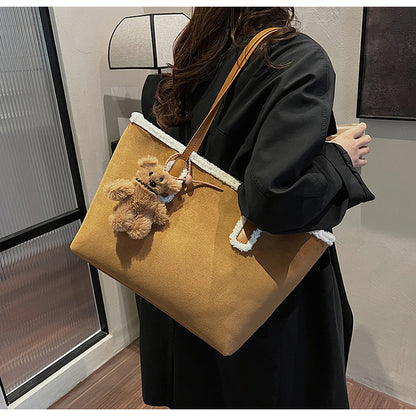 Autumn and Winter Super Hot Style Furry Handbag for Women Simple Fashion Versatile Stylish Single Shoulder Crossbody Bag