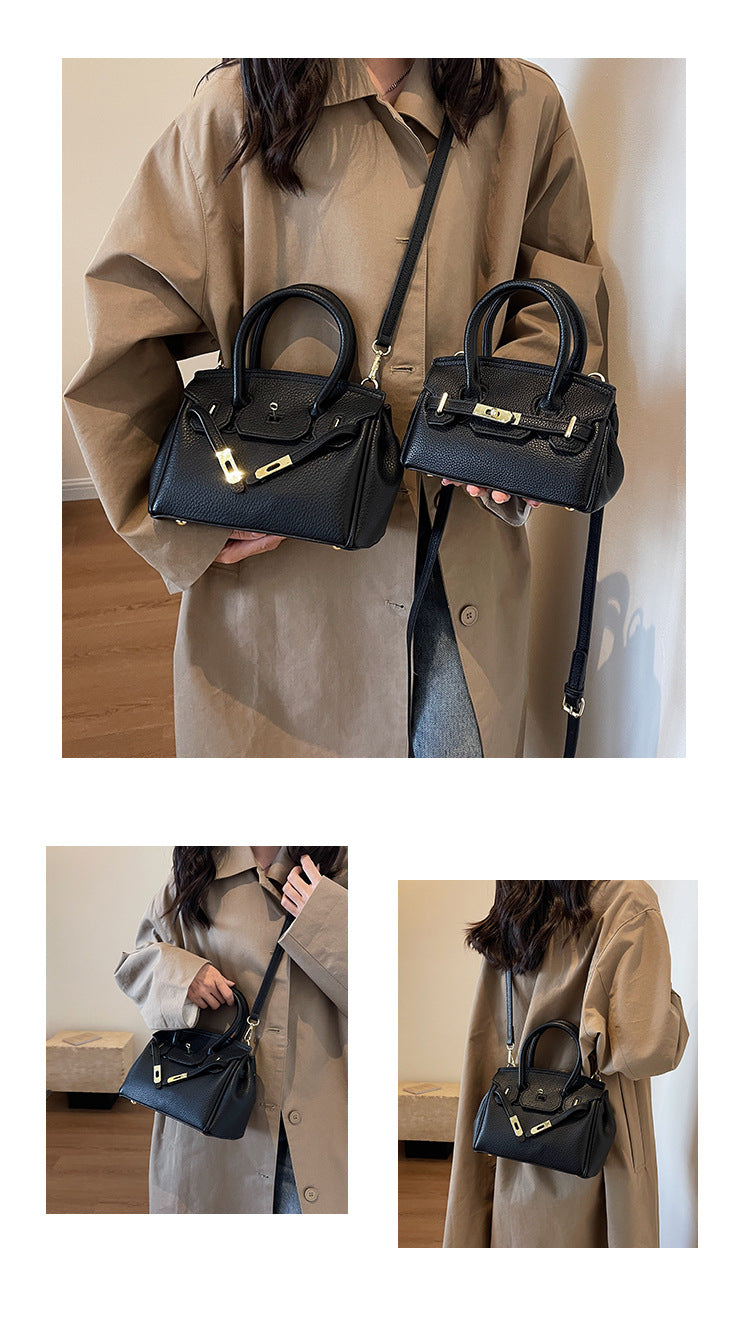 Block Platinum Small Square Handbag for Women