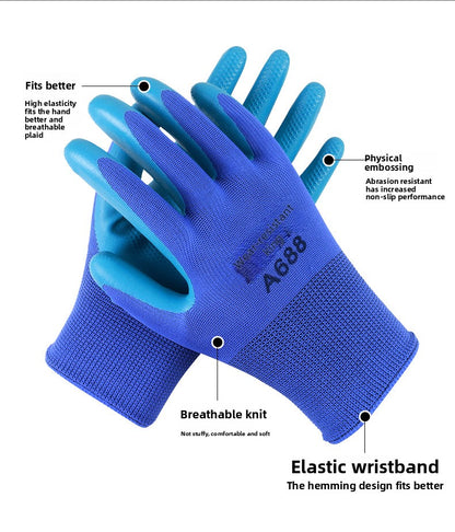 FOR WHOLE SALE ONLY PRICE ON REQUEST                   Abrasion-Resistant King Labor Protection Gloves Physical Embossed Anti-Slip Construction Steel Worker Logistics Moving Auto Repair Transport Latex Coated Gloves