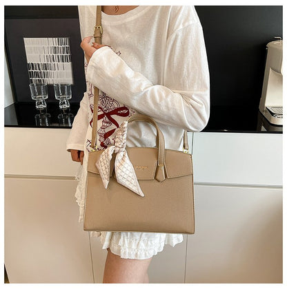 Single Shoulder Bag One Size Small Square Bag Women's Bag PU 2025 Autumn Zipper