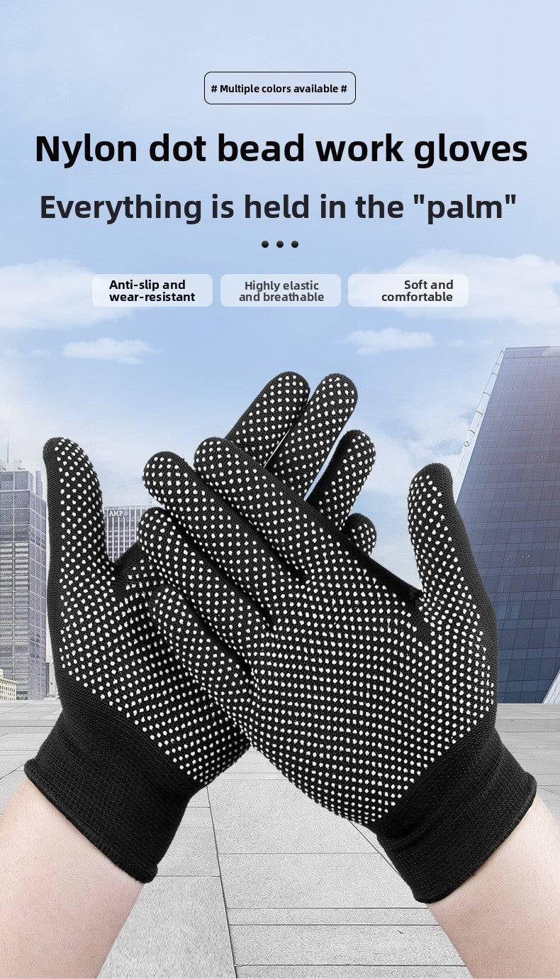 FOR WHOLE SALE ONLY PRICE ON REQUEST                                         Labor Protection Gloves Nylon Non-Slip Dotted Gloves Driving Handling Express Thin 13-Pin Touch Screen Dotted Work Gloves