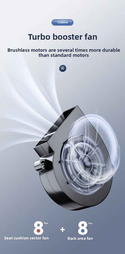 Summer Car Ventilation Seat Cushion Cooling Seat Pad Summer Cool Air Breathable Heat Dissipation Cooling Pad Truck Backrest with Fan