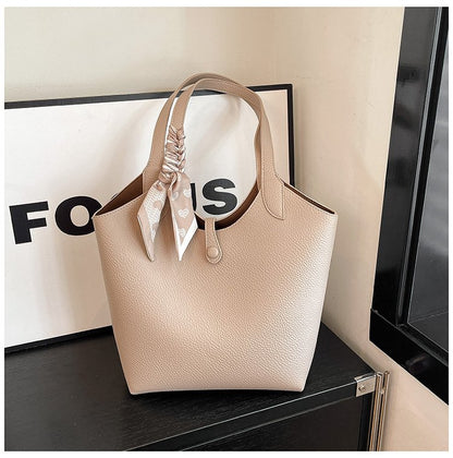 Magnetic Buckle Women's Bag PU Shoulder Bag 2025 Autumn Tote Bag One Size