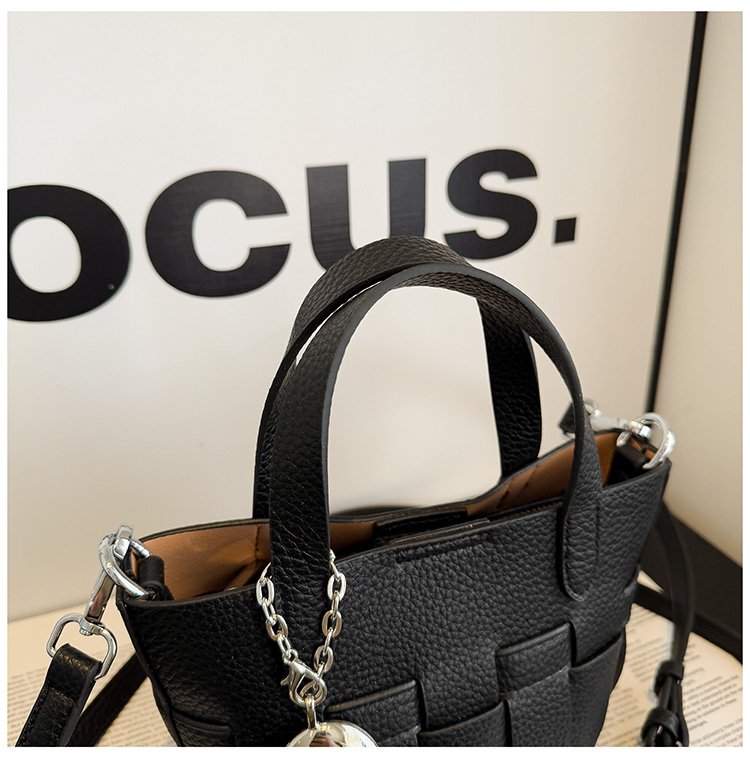 Women's Bag One Size PU Bucket Bag Zipper Shoulder Bag