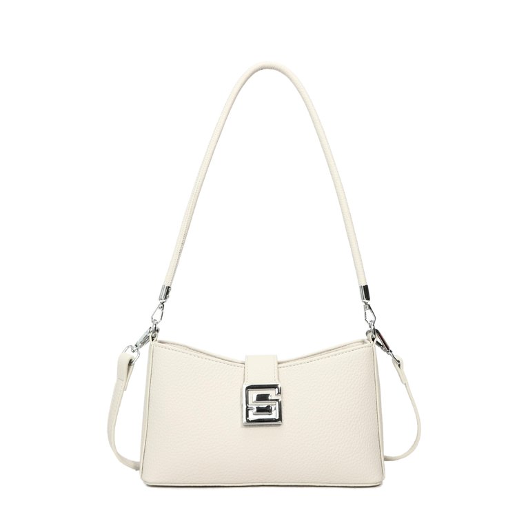 Small Square Bag with Stitching PU Zipper Women's Shoulder Bag One Size