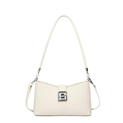 Small Square Bag with Stitching PU Zipper Women's Shoulder Bag One Size