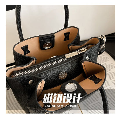 Women's Bag Zipper PU One Size 2025 Summer Basket Bag Shoulder Bag