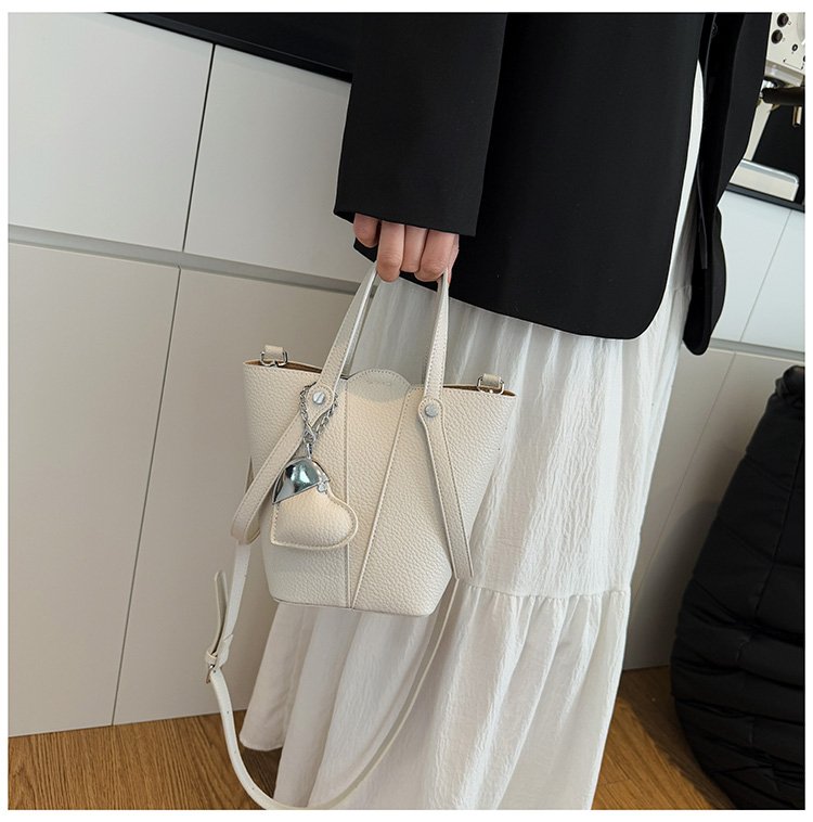 Single Shoulder Bucket Bag PU Zipper 2025 Spring Women's Bag One Size