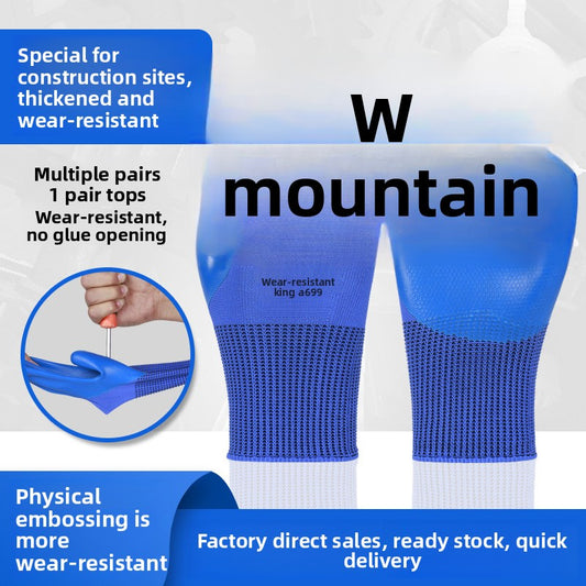 FOR WHOLE SALE ONLY P.O.A.                    A688 Wear-resistant Thickened Double-layer Latex Embossed Non-slip Logistics Handling Construction Site Work Half-finger Labor Protection Gloves