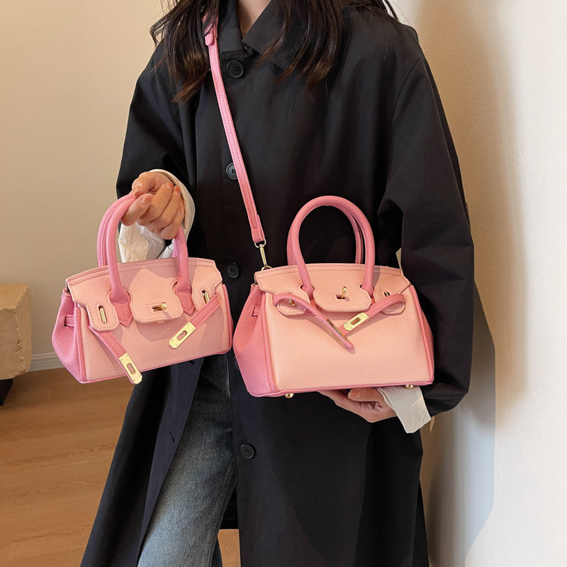 Block Platinum Small Square Handbag for Women