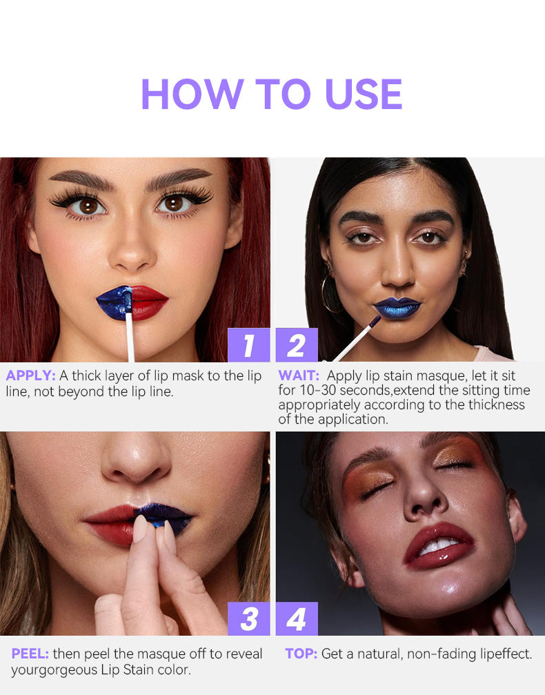 Wonderskin WONDER BLADING Lip Stain Masque – Long-Lasting, Waterproof, Transfer-Proof Colour Gloss Lipgloss with Hydrating Vegan Formula for Soft, No-Fade Lips