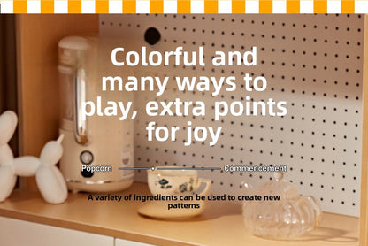 Toys Children's Mini Popcorn Machine Electric Fully Automatic Multi-Functional Small Home Appliance Pretend Play Popcorn Maker for Home Use