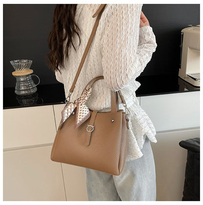 Magnetic Buckle Shoulder Bag Women's Bag 2025 Spring Tote Bag PU One Size