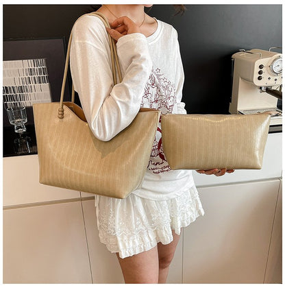 Shoulder Bag One Size Women's Bag Zipper PU 2025 Autumn Tote Bag