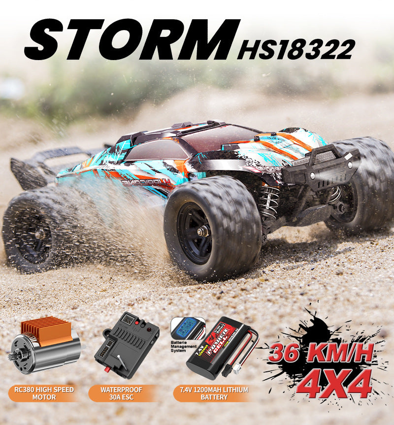 Cross-Border1/18Brushed High-Speed Four-Wheel Drive2.4G Full Scale Professional RC Remote Control Competitive Climbing Off-Road Big Wheel