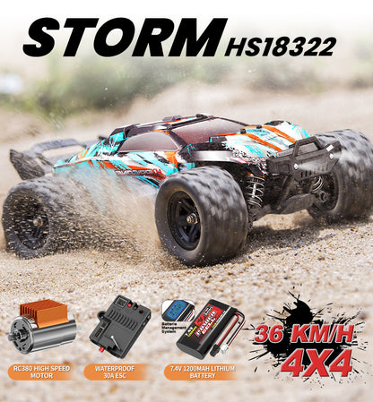 Cross-Border1/18Brushed High-Speed Four-Wheel Drive2.4G Full Scale Professional RC Remote Control Competitive Climbing Off-Road Big Wheel