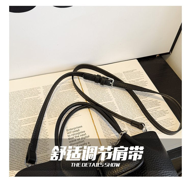 Single Shoulder Handbag Zipper One Size Women's Bag Vegetable Basket Bag PU