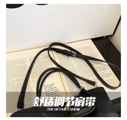 Single Shoulder Handbag Zipper One Size Women's Bag Vegetable Basket Bag PU