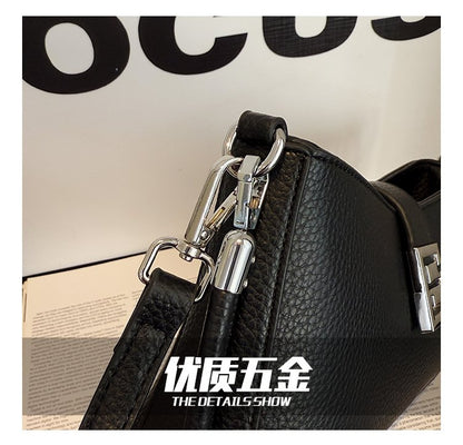 Small Square Bag with Stitching PU Zipper Women's Shoulder Bag One Size