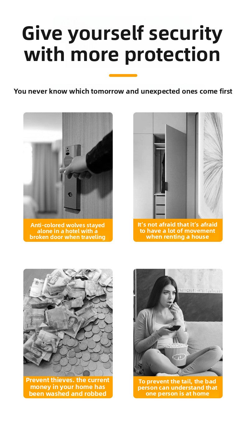 Hotel Door Stop Anti-Theft Alarm Door Gap Anti-Theft Device Door Stop Alarm Home Door Stop Alarm