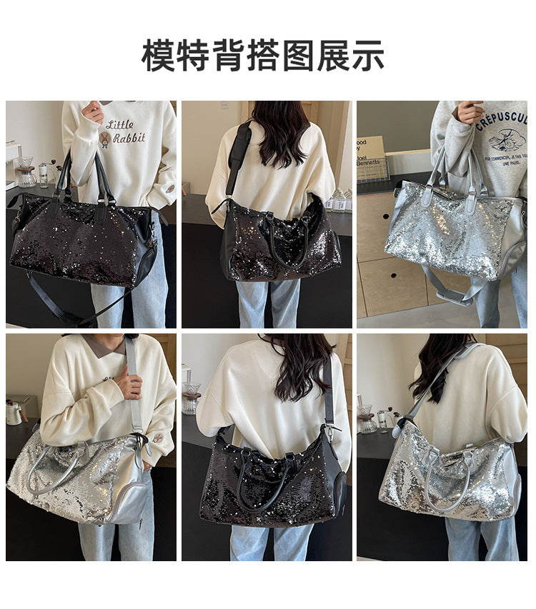 Sequin fashion Large Capacity Travel Bag