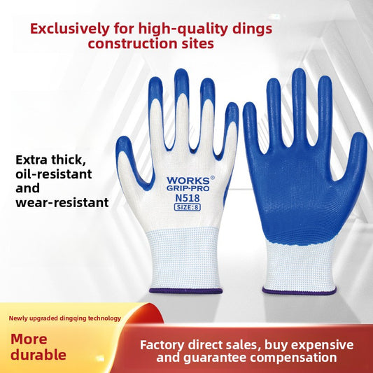 FOR WHOLE SALE ONLY PRICE ON REQUEST                                       Touchscreen Wear-resistant Nitrile Non-slip Coated Work Gloves for Construction Site Wholesale N518 Labor Protection Gloves
