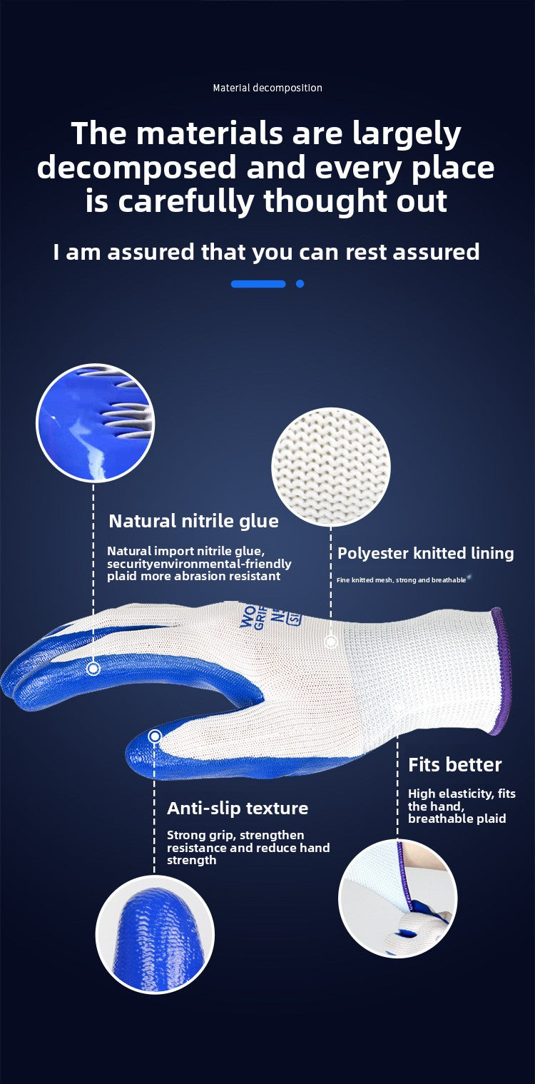 FOR WHOLE SALE ONLY PRICE ON REQUEST                     Nitrile Rubber Coated Labor Protection Gloves for Construction Site Work, Thickened, Wear-resistant, Odorless, Breathable Nylon Latex Work Gloves