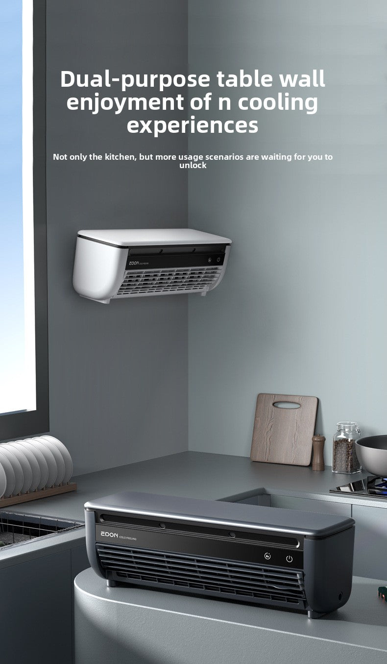 Aiden Kitchen Air Conditioner2025New Model Cooling Wall-Mounted Fan High Wind Power Rechargeable Fan for Home Use with Remote Control
