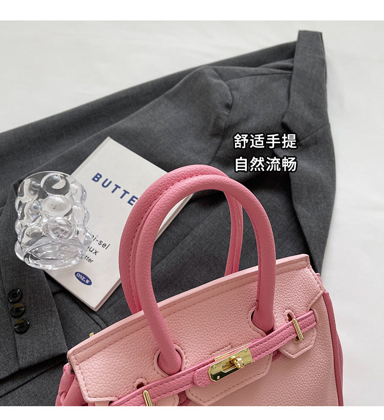 Block Platinum Small Square Handbag for Women