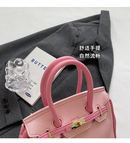 Block Platinum Small Square Handbag for Women