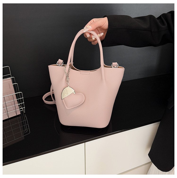 Single Shoulder Handbag Zipper One Size Women's Bag Vegetable Basket Bag PU