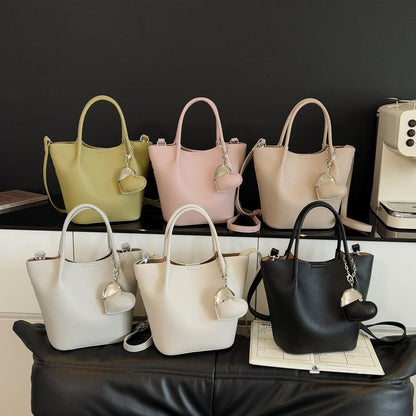 Single Shoulder Handbag Zipper One Size Women's Bag Vegetable Basket Bag PU