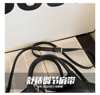 Zipper Tote Bag Women's Bag PU2025 Spring One Size Crossbody Handbag