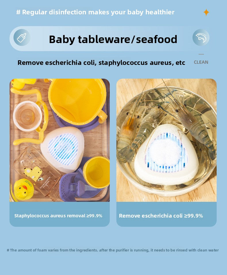 Custom Household Small Fruit Washer Tableware Vegetable Meat Purifier USB Hydroxyl Purifier