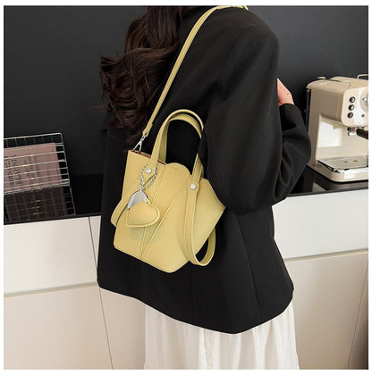 Single Shoulder Bucket Bag PU Zipper 2025 Spring Women's Bag One Size